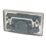 Hager Sollysta WRSS82BSW-USBCC 13A 2-Gang 2P+E Switched Socket + 3.1A 27W 2-Outlet Type C USB Charger Brushed Steel with White Inserts
