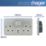 Hager Sollysta WRSS82BSW-USBCC 13A 2-Gang 2P+E Switched Socket + 3.1A 27W 2-Outlet Type C USB Charger Brushed Steel with White Inserts