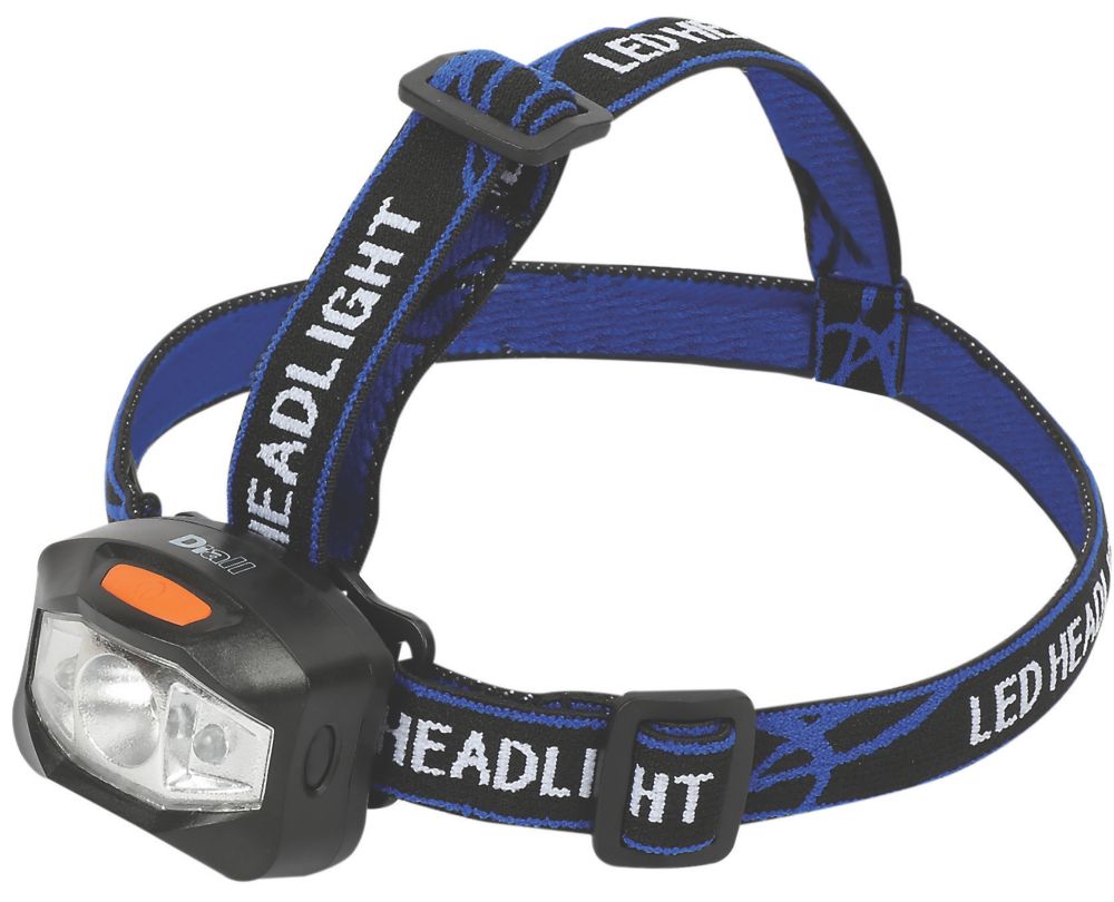 Diall LED Head Torch Black 120lm Screwfix