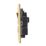 Arlec  13A 2-Gang SP Switched Socket Gold  with Black Inserts