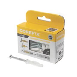 Corefix One Medium Duty Universal Wall Plugs 6mm x 36mm 24 Pack