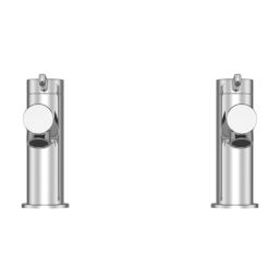 Swirl Bonda Chrome 120mm Standard Lever 2 Tap Holes Basin Pillar Tap