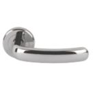 Serozzetta Shape Lever on Rose Door Handles Pair Polished Chrome