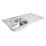 Essentials  1 Bowl Stainless Steel Kitchen Sink & RH Drainer  940mm x 490mm
