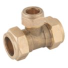 Midbrass  Brass Compression Reducing Tee 3/4" x 3/4" x 1/2"