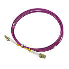 Labgear Duplex Multi Mode Purple LC- LC OM4 LSZH Fibre Optic Cable 3m