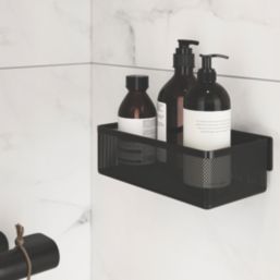 Elland 1-Tier Small Shower Basket Black