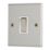 Contactum iConic 20A 1-Gang DP Control Switch Brushed Steel  with White Inserts