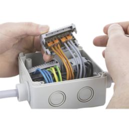 Wago 207-1433 6-Entry IPX8 Gelbox for Splicing Connectors  Grey 2 Pack