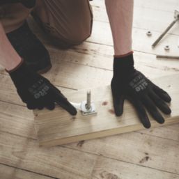 Site SWG420 PU Palm Gloves Black Medium
