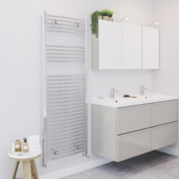 Blyss 1600mm x 600mm 1889BTU Chrome Curved  Towel Radiator