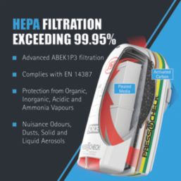 JSP Force 8 Press-to-Check Combination Cartridges ABEK1P3 2 Pack