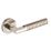 Smith & Locke Studland Fire Rated Lever on Rose Door Handles Pair Chrome / Brushed Nickel