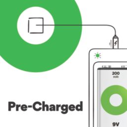 GP Batteries Recyko Rechargeable  9V Ni-MH Battery