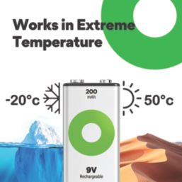 GP Batteries Recyko Rechargeable  9V Ni-MH Battery