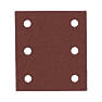 Flexovit A203F 60/80/120 Grit 6-Hole Punched Multi-Material Sanding Sheets 114mm x 102mm 6 Pack