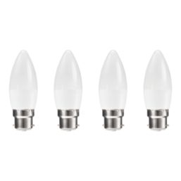 Essentials  B22 Candle LED Light Bulb  470lm 4.2W 4 Pack