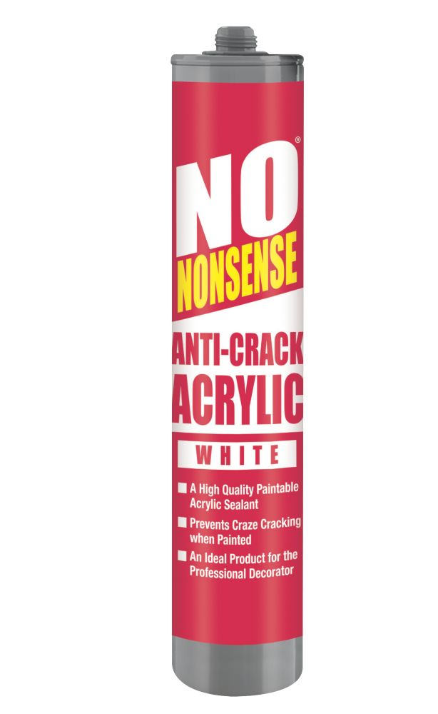 No Nonsense Anti-Crack Acrylic White 310ml - Screwfix