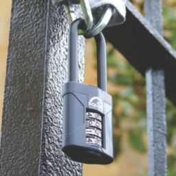 Squire  Water-Resistant Long Shackle Combination  Padlock Blue 50mm