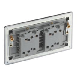 LAP  20A 16AX 4-Gang 2-Way Switch  Matt Black with Colour-Matched Inserts