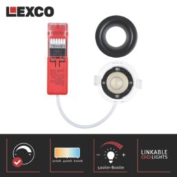 Lexco Chara Fixed  Fire Rated LED Downlight Black 11W 500-800lm