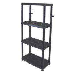 Essentials  4-Tier Plastic Garage Shelving Unit 600mm x 300mm x 1300mm