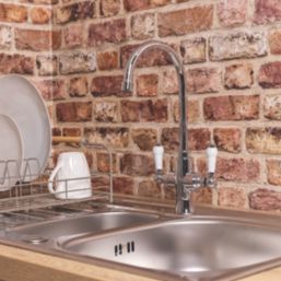 ETAL Cora Dual Lever Mono Mixer Kitchen Tap Chrome