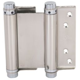 Eclipse Satin Stainless Steel  Spring Hinges 103mm x 136.8mm 2 Pack