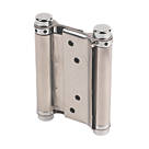 Eclipse Satin Stainless Steel  Spring Hinges 103mm x 43mm 2 Pack