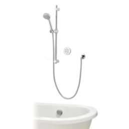 Aqualisa Smart Link HP/Combi Rear-Fed Chrome Thermostatic Dual Outlet Concealed Smart Shower with Bath Filler & Adjustable Head