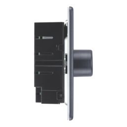 LAP  2-Gang 2-Way LED Dimmer Switch  Black Nickel with Colour-Matched Inserts