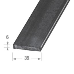 Essentials Black Flat Profile 1m x 35mm x 6mm