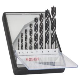 Bosch  Straight Shank Double-Flute Brad Point Wood Drill Bit Set 8 Pieces