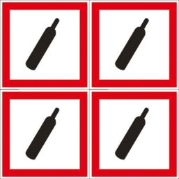 Essentials  Compressed Gas GHS Labels (Sheet) 100mm x 100mm