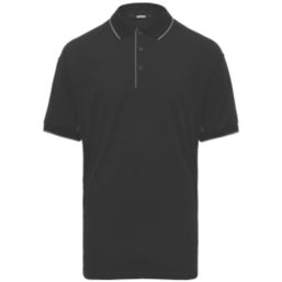 Site Barchan Moisture Wicking Polo Shirt Black Medium 44 1/2" Chest