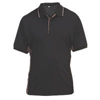Site Barchan Moisture Wicking Polo Shirt Black Medium 44½" Chest