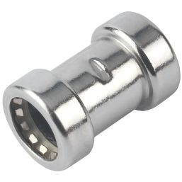 Tectite Sprint  Chrome-Plated Copper Push-Fit Equal Coupler 15mm