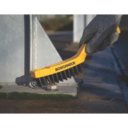 Roughneck Soft-Grip Carbon Steel Wire Brush