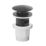 Swirl Bonda Black 136mm Cloakroom Round Head Mono Basin Mixer Tap  With Waste