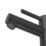 Swirl Bonda Black 136mm Cloakroom Round Head Mono Basin Mixer Tap  With Waste