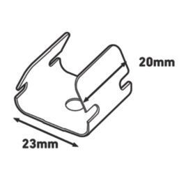 D-Line Safe-D30 U Clip  Fire Rated Steel Cable Clips 25/30mm 100 Pack