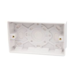 Vimark Pro 2-Gang Surface Pattress White Back Box 25mm