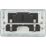 Knightsbridge  13A 2-Gang DP Switched Double Socket Polished Brass  with White Inserts