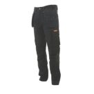 DEWALT Logan Pro-Stretch Work Trousers Black 30" W 31" L