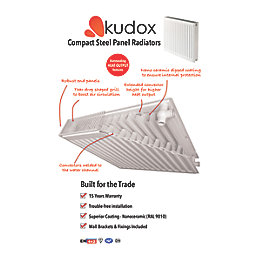 Kudox Premium  Type 22 Double-Panel Double Convector Radiator 500mm x 1100mm White 5655BTU