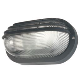 Zink Eyelid Outdoor Oval Bulkhead Black