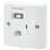 PowerBreaker  13A Unswitched Passive RCD Fused Spur & Flex Outlet with Neon White with Colour-Matched Inserts
