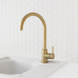 Swirl Elbe Tap Brushed Brass