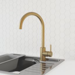 Swirl Elbe Tap Brushed Brass