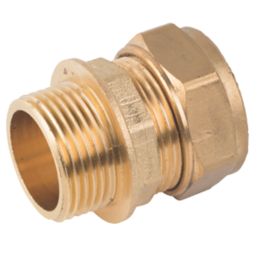 Midbrass  Brass Compression Adapting Male Coupler 3/4" x 3/4"